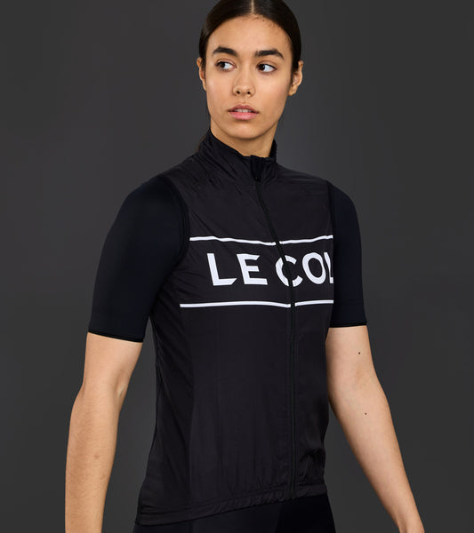 Le Col | Womens Sport Logo Gilet 防風背心 黑